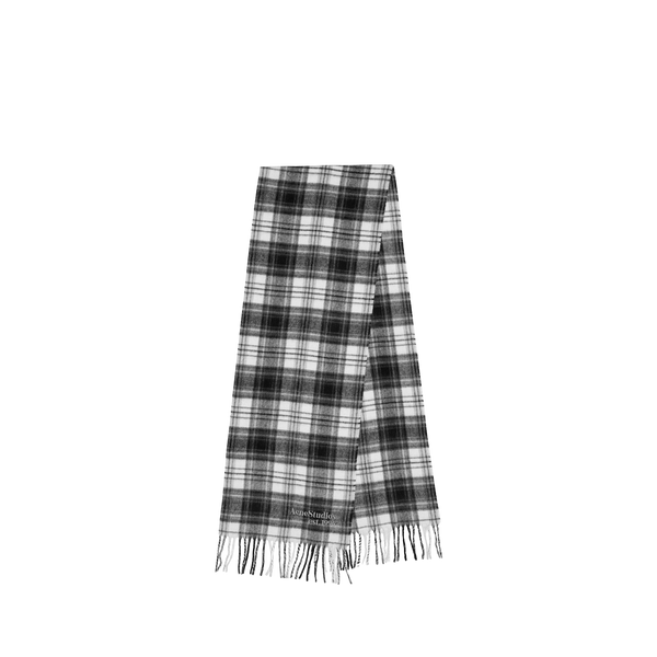 Canada Cashmere Check Scarf צעיף קשמיר משובץ בשחור ולבן