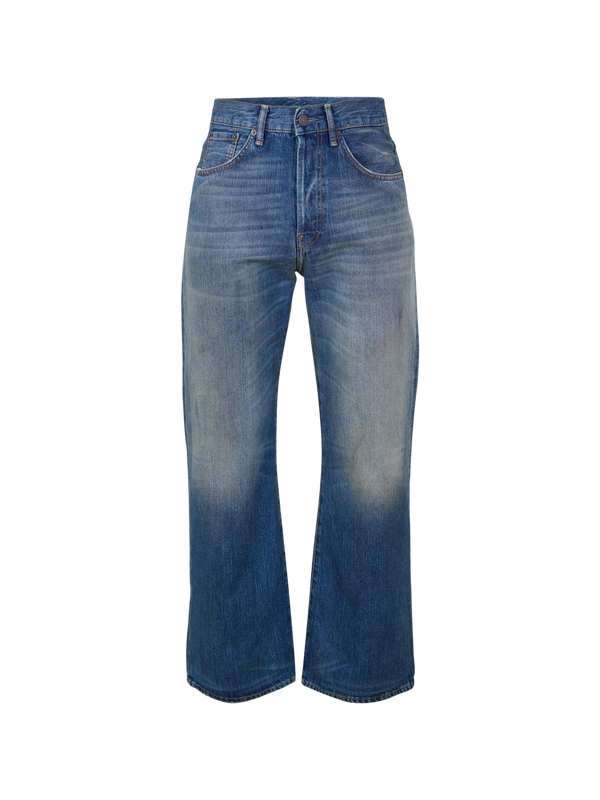 2021 Bingo Straight Leg Jeans ג׳ינס ישר בכחול בינוני שטוף