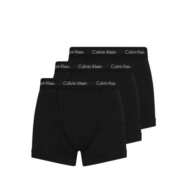 3-Pack Cotton Stretch Boxer Shorts All Black מארז 3 תחתוני בוקסר שחורים עם גומי שחור