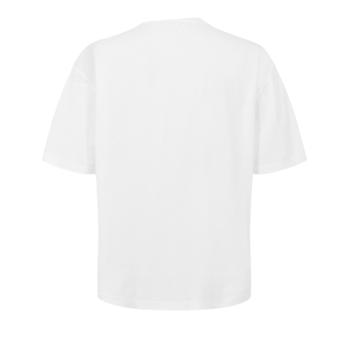 Label Oversized T-Shirt חולצת טי לבנה אוברסייז עם הדפס