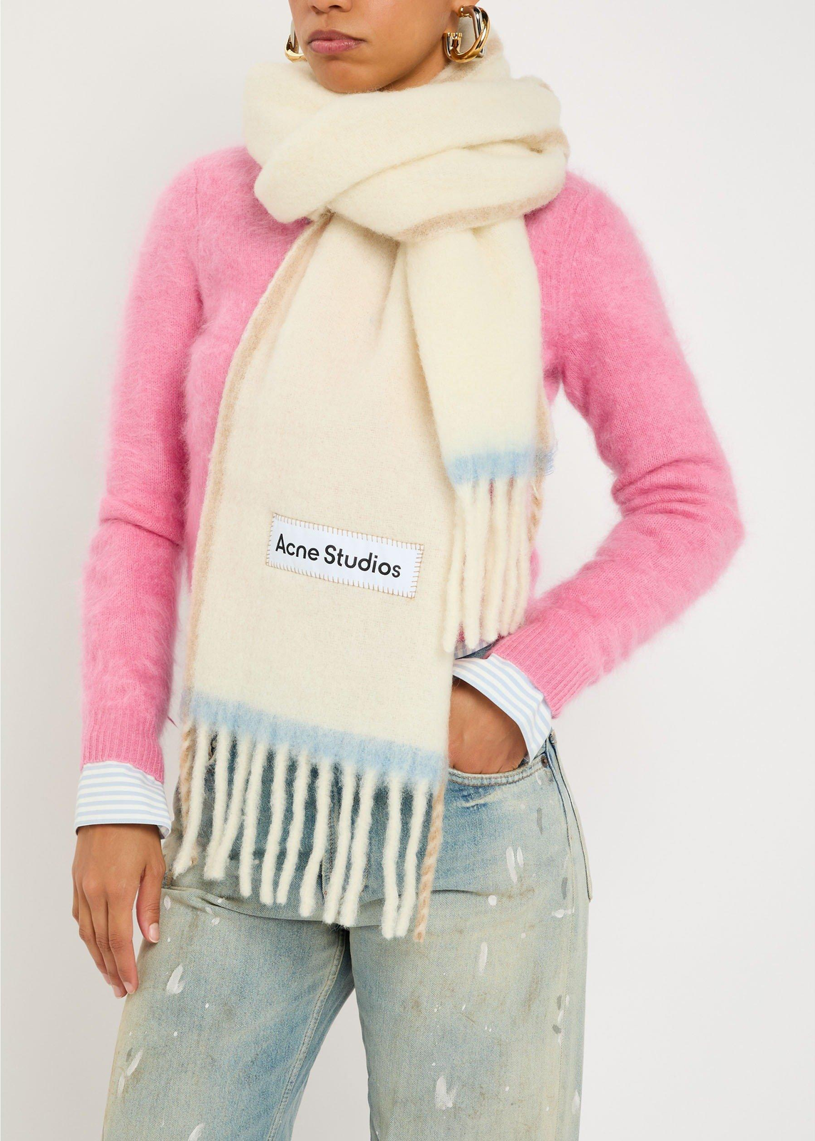 Vally Solid Mohair Scarf צעיף מוהר בשמנת