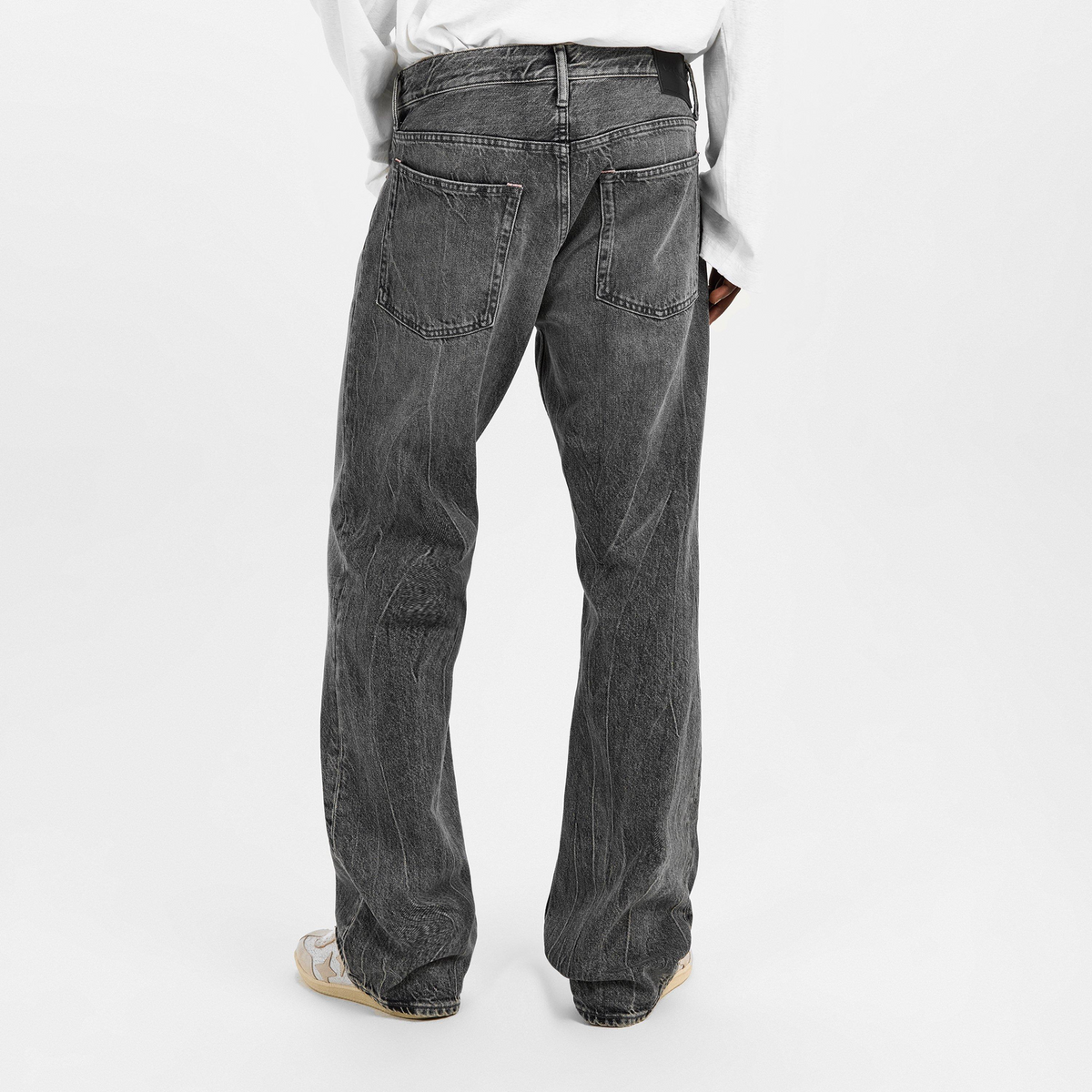 ACNE STUDIOS Gothic Straight Leg Jeans ג׳ינס ישר אפור כהה שטוף