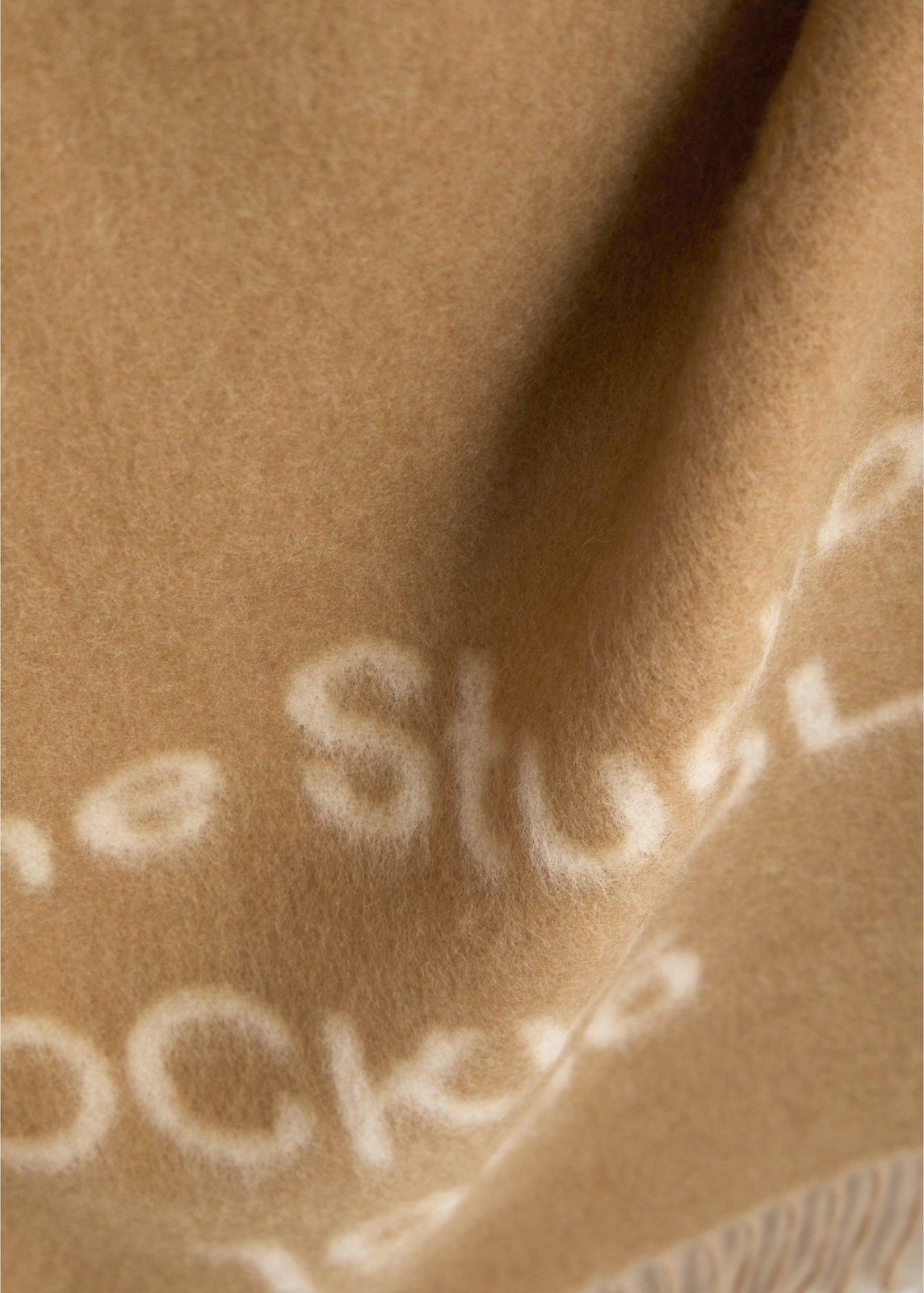 Venus Logo Oversized Scarf צעיף צמר אוברסייז בגוון קאמל עם לוגו