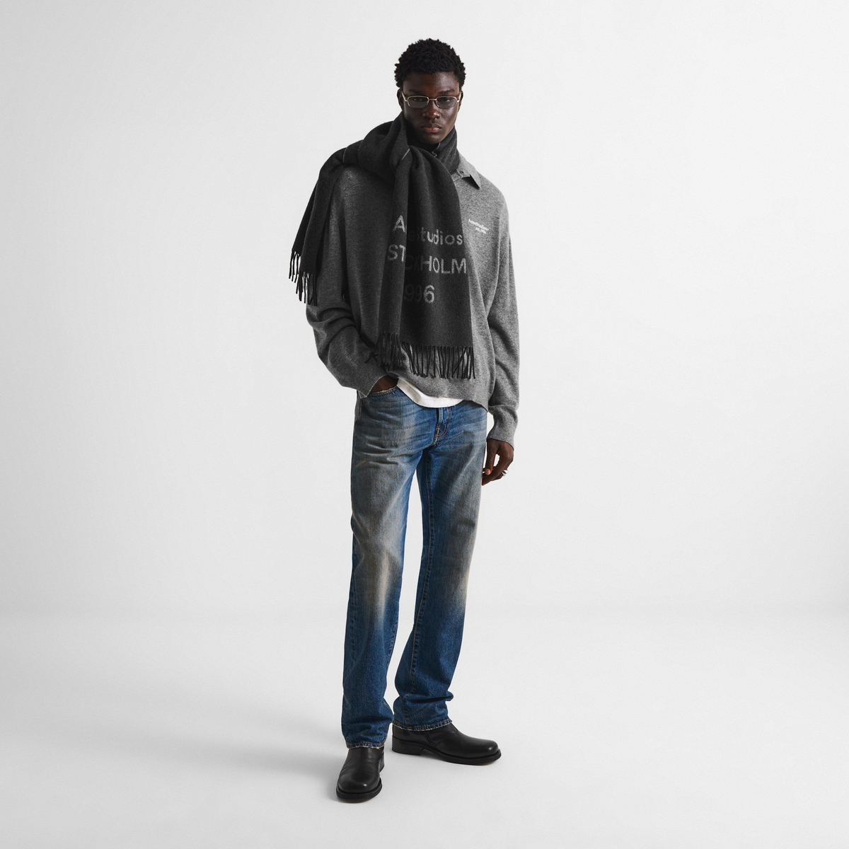 1996M Distressed Jeans ג׳ינס כחול בינוני שחוק