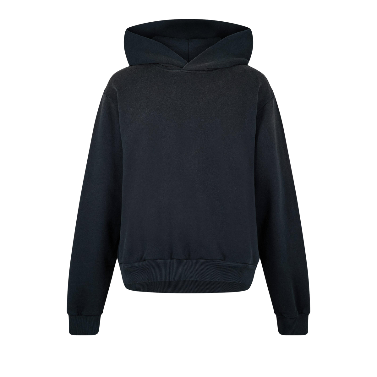 Logo Hooded Hoodie קפוצ׳ון שחור דהוי עם לוגו בגב