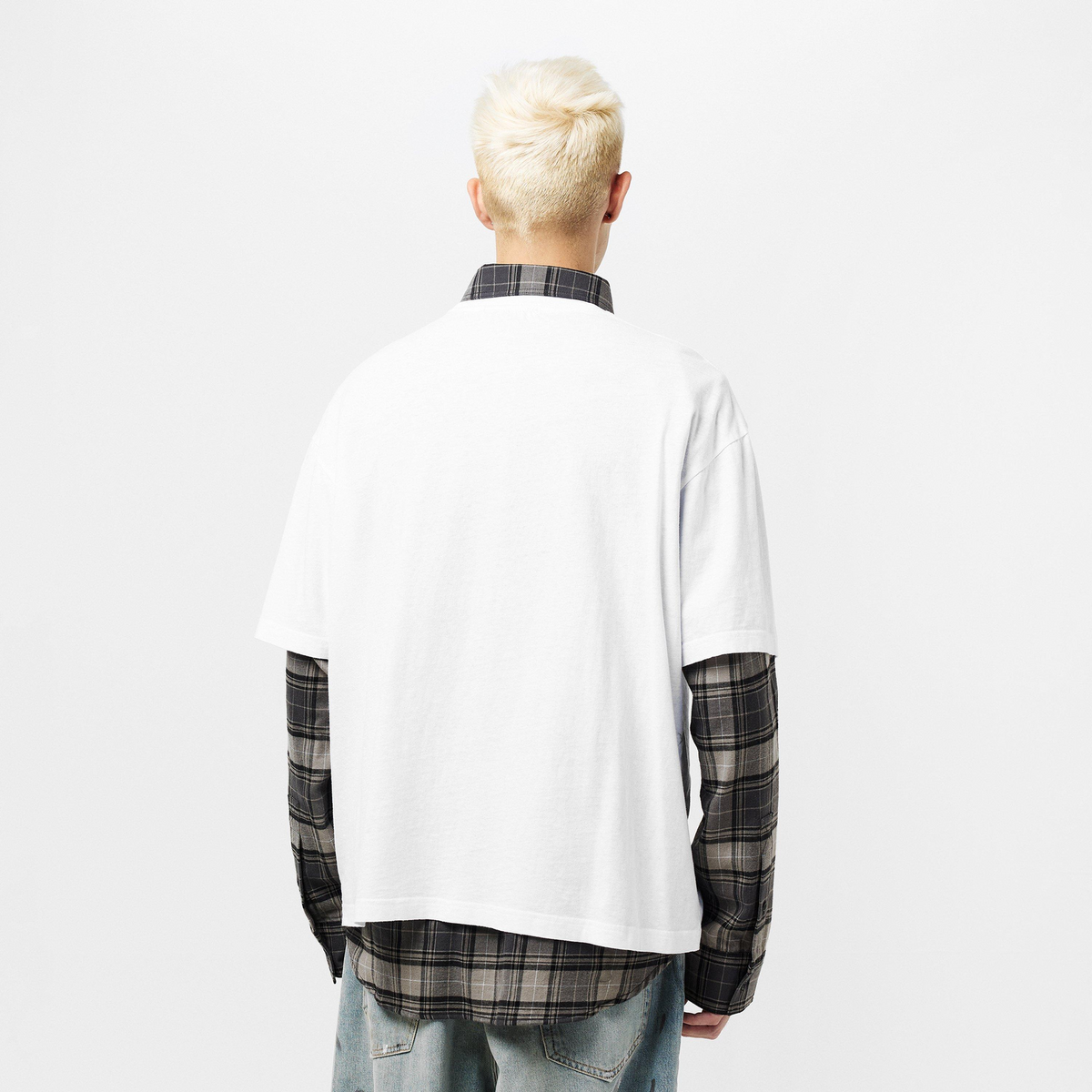ACNE STUDIOS Label Oversized T-Shirt חולצת טי לבנה אוברסייז עם הדפס