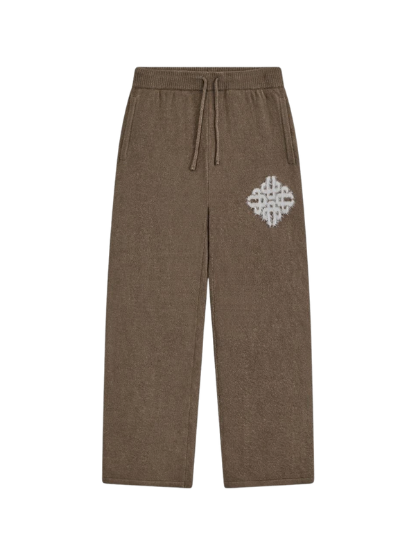מכנסי סריג בגוון טאופ Fluffy Knitted Trousers