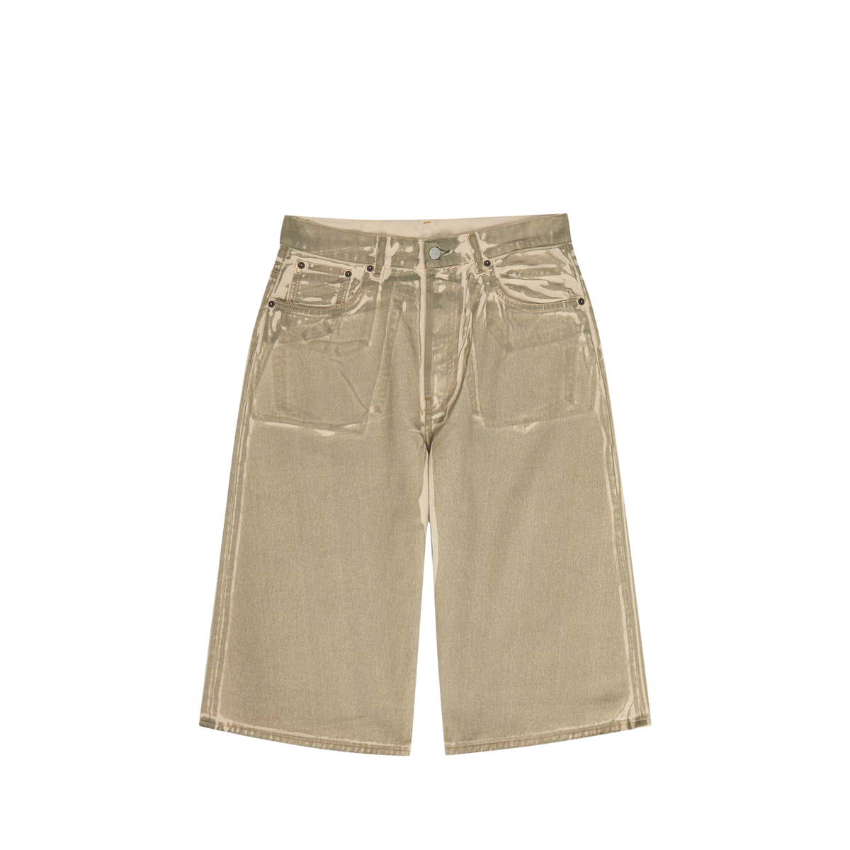 ACNE STUDIOS Wide Leg Denim Shorts ברמודה ג׳ינס רחבה בבז׳