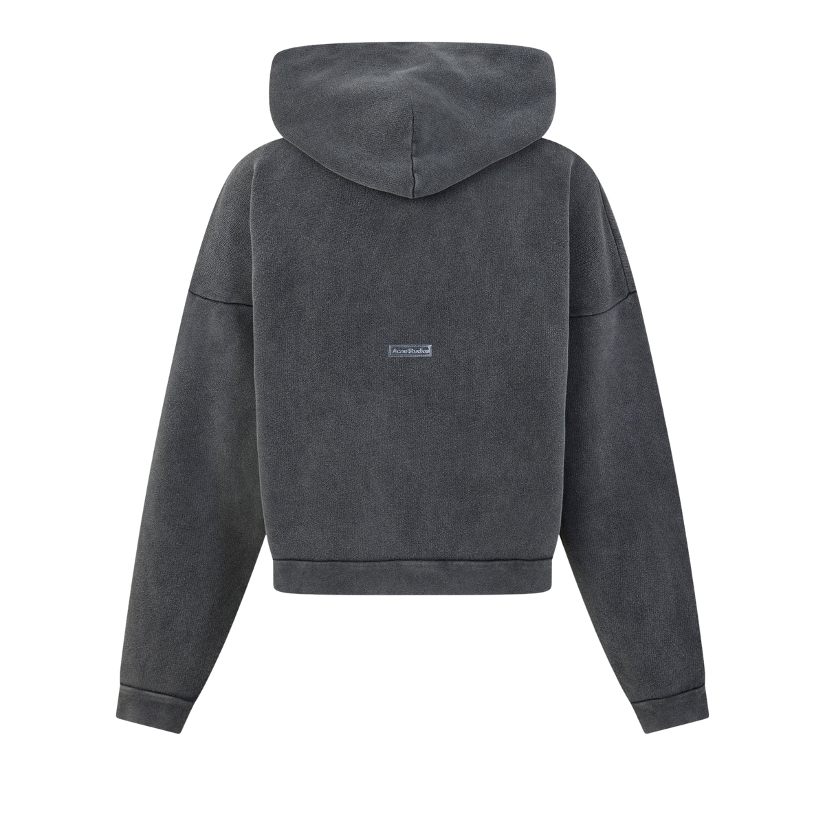 Patch Logo Relaxed Fit Hoodie קפוצ׳ון אפור כהה דהוי