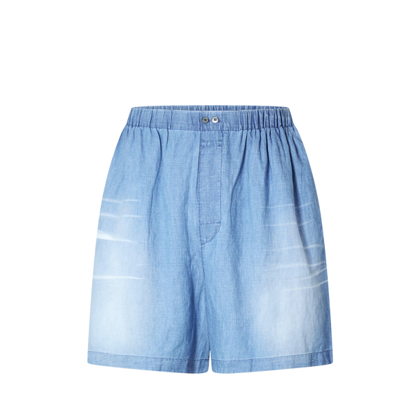 Ruxer Woven Shorts מכנסיים קצרים כחול שטוף עם לוגו