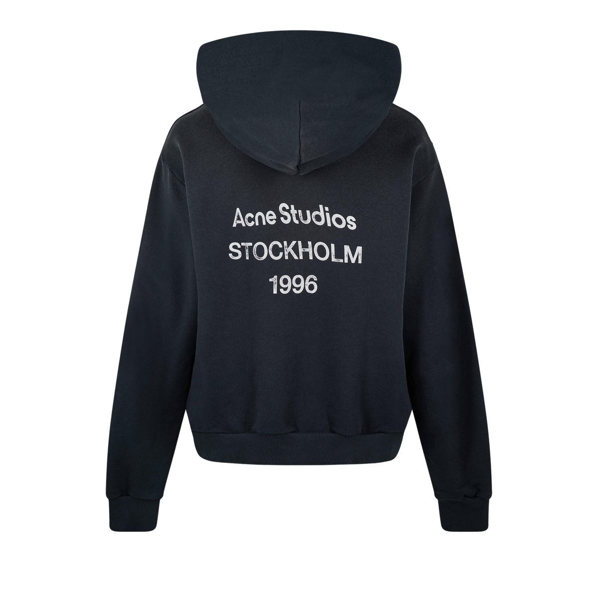 Logo Hooded Hoodie קפוצ׳ון שחור דהוי עם לוגו בגב