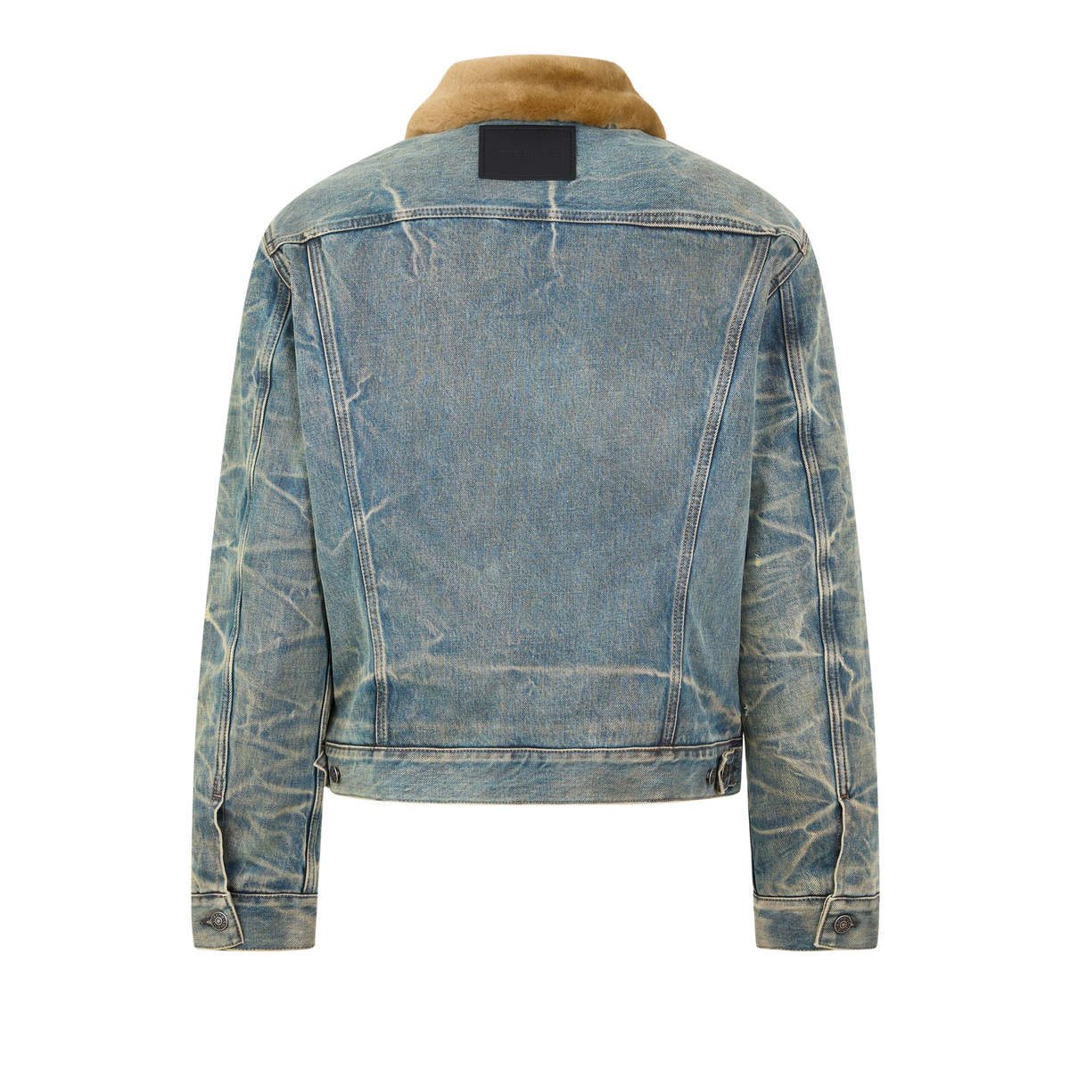 Rion Denim Jacket ז׳קט ג׳ינס כחול שטוף עם צווארון פרווה