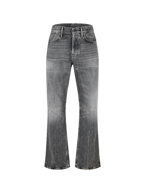 ACNE STUDIOS Gothic Straight Leg Jeans ג׳ינס ישר אפור כהה שטוף