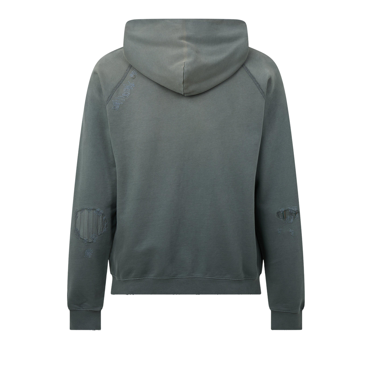 ACNE STUDIOS Stamp Zip Hoodie קפוצ׳ון רוכסן אפור ירקרק דהוי