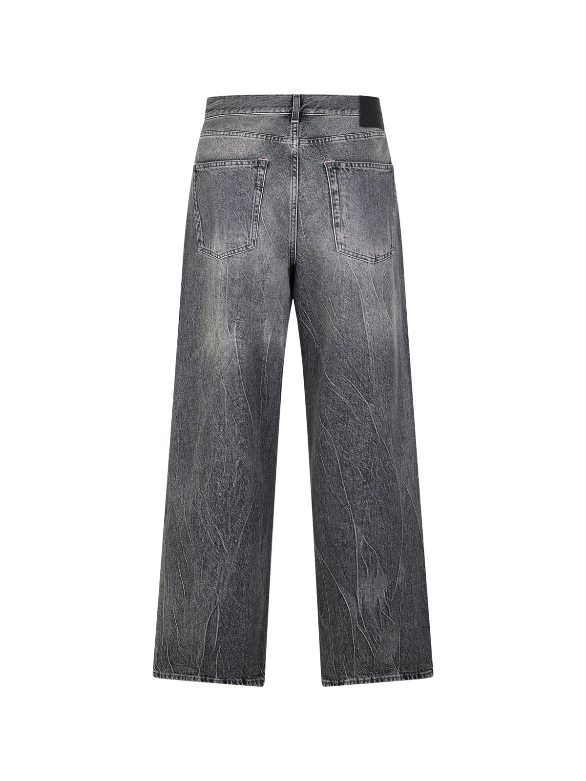 1981 Distressed Wide Leg Jeans ג׳ינס רחב אפור כהה שחוק
