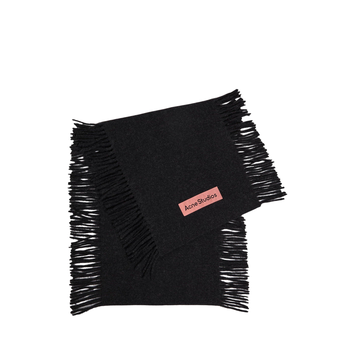 Canada Cancan Wool Scarf צעיף צמר שחור עם פרנזים