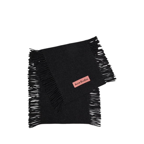 Canada Cancan Wool Scarf צעיף צמר שחור עם פרנזים