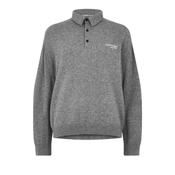 Kluxey Wool Polo Sweater סריג פולו אפור מצמר