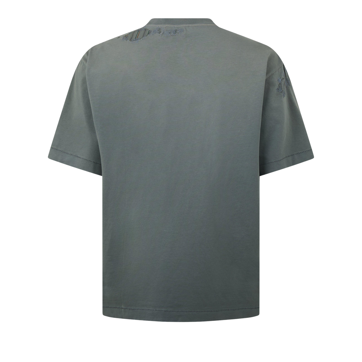 Stamp Logo T-Shirt חולצת טי אפורה דהויה עם לוגו