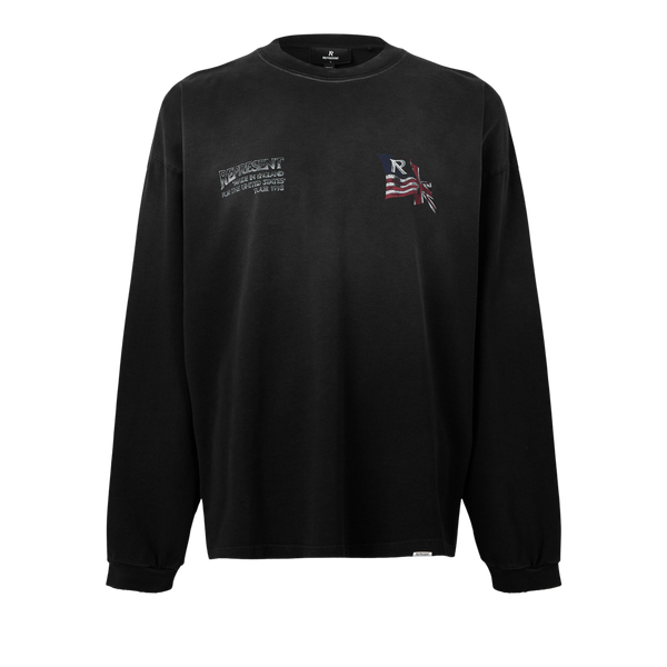 Eagle Graphic Long-Sleeve T-Shirt חולצה ארוכה שחורה עם הדפס נשר