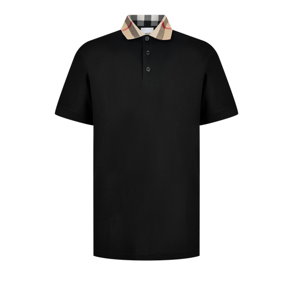 Cody Check Polo Shirt חולצת פולו שחורה עם צווארון משבצות