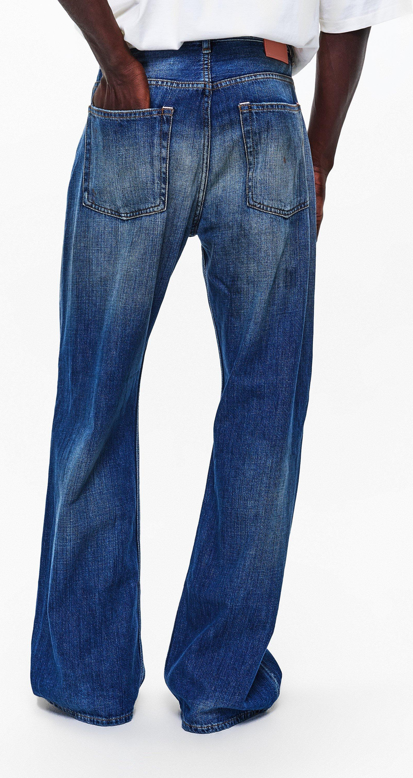 Trafalgar Relaxed Wide Leg Jeans ג׳ינס רחב כחול בינוני