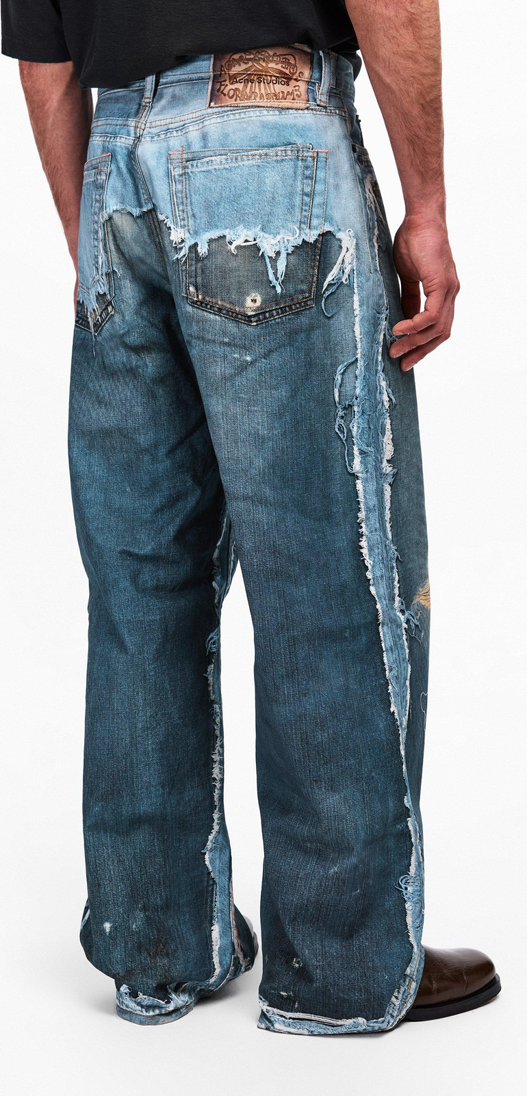 ACNE STUDIOS Trompe L Oeil Jeans ג׳ינס כחול עם אפקט שכבות