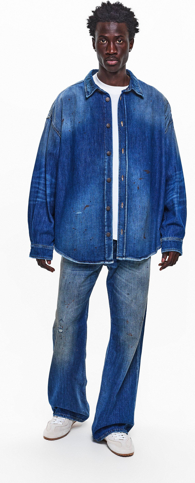 ACNE STUDIOS Trafalgar Relaxed Wide Leg Jeans ג׳ינס רחב כחול בינוני