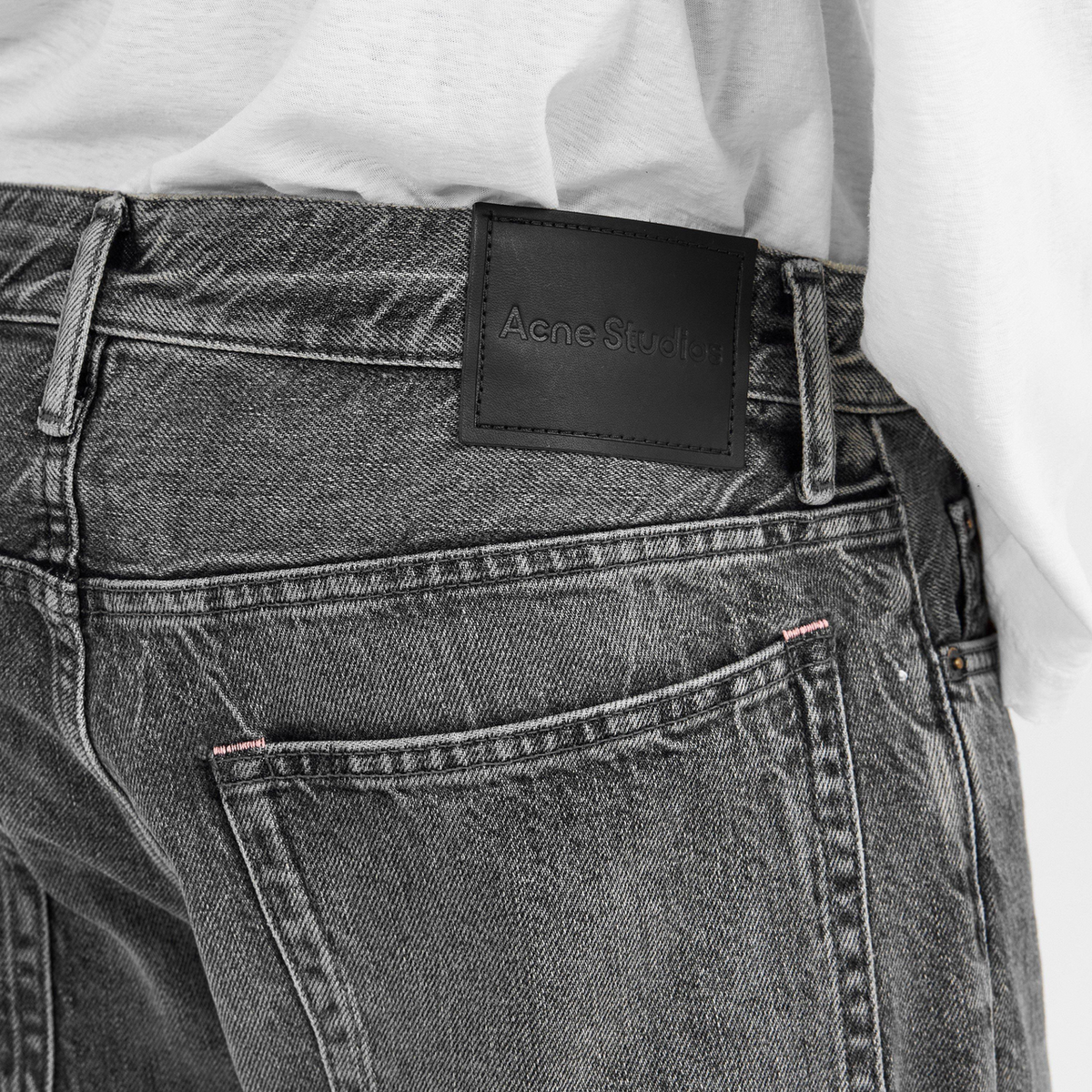 Gothic Straight Leg Jeans ג׳ינס ישר אפור כהה שטוף
